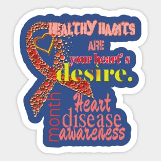 Heart disease awareness month Sticker